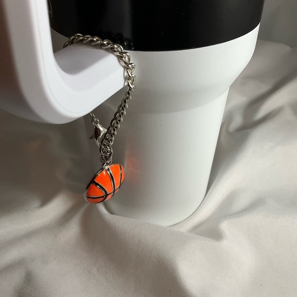 Hand Crafted Tumbler Handle Charm Basketball Stanley Cup Water Bottle Purse - Picture 6 of 11